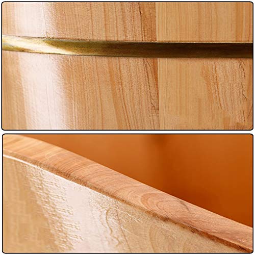 Bañera de madera para pedicure y spa de pies artesanal miniatura 3