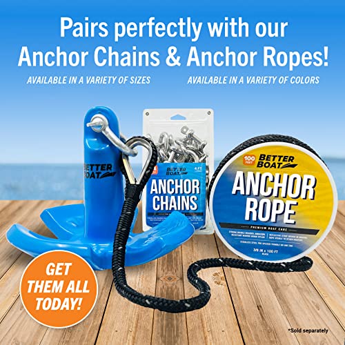 Image of River Anchor 12 lb for Boats Up to 15 Ft, Vinyl Coated Cast Iron Mushroom