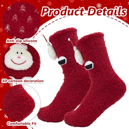 Dohia Women's Fuzzy Slipper Socks - Warm, Soft, Fluffy & Cute - Perfect for Holidays & Sleeping3