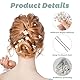 Perlen Haarnadeln, U-Form Braut Haarschmuck, Hochzeit Braut Perle Haar Zubehör, Weiße Perlenhaar Damen Mädchen für Hochzeiten Alltag Partys Tänze（12/36 Stück） (Weiß-12 Stück)