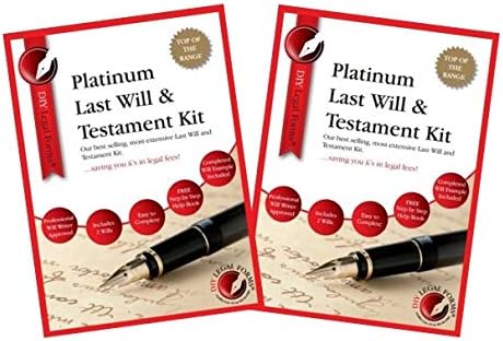 2 X 2019-20 Edition, PLATINUM LAST WILL AND TESTAMENT KITS. 'Top of the range DIY Will Kits, with full instructions included, Solicitor approved'