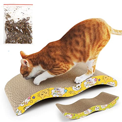 firs Afirstdone Reversible Cat Scratching Pads with Catnip for Furniture Protection, Cats Rest, Claw Grinding Training (M)