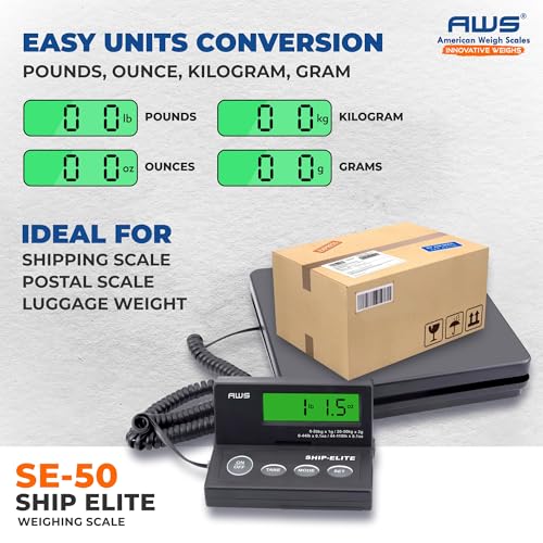 Báscula digital postal y de equipaje AMERICAN WEIGH SCALES 110 lbs miniatura 6