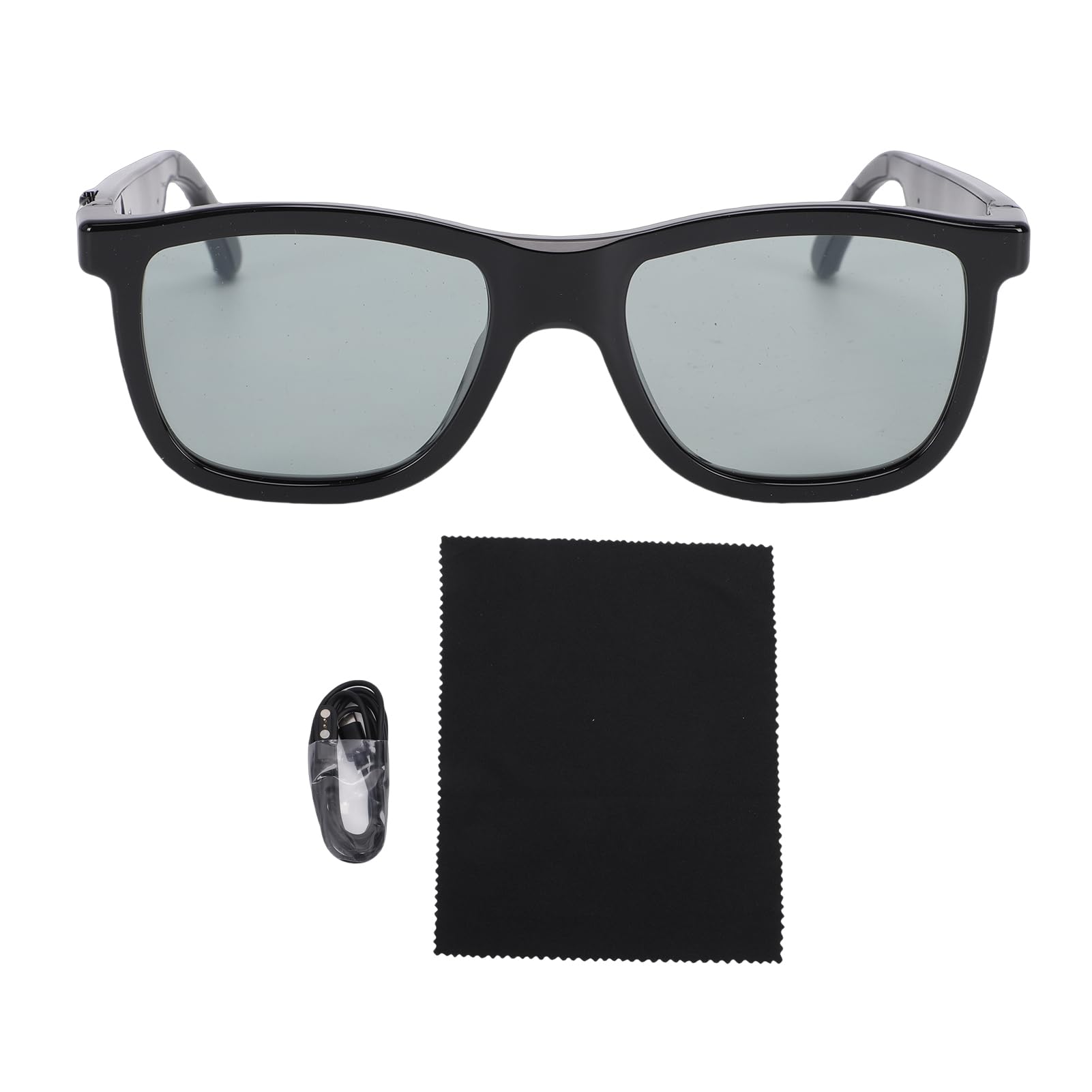 Naroote KI-Smart-Brille, Bluetooth-Brille mit Elektrochromen Gläsern und KI-Übersetzung, Ideal für Outdoor-Sport und Reisen (Black)