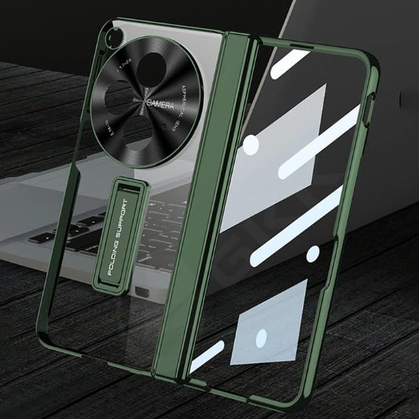 Image of MILLION CASES Thermoplastic Polyurethane Back Cover Case for Oneplus Open Shockproof Protective Opulent Clarity Magnetic Hinge Case for Men & Boys(Natural Titanium)