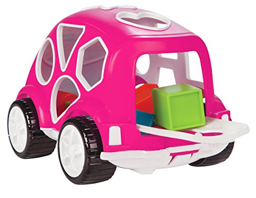 Jamara- Just Play Juego Educativo Coche con Formas, Color fucsia, Medium (460292)