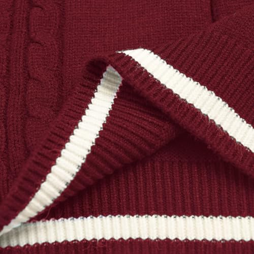 Image of Sweater Vest Women,Sleeveless V Neck Argyle Plaid Long Preppy Loose Knitted Casual School Sweaters Tank Top