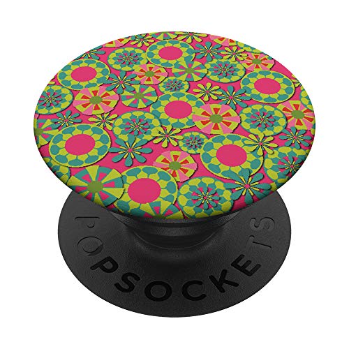 Hippie Decor Unique Hippie Flowers PopSockets Supporto e Impugnatura per Smartphone e Tablet