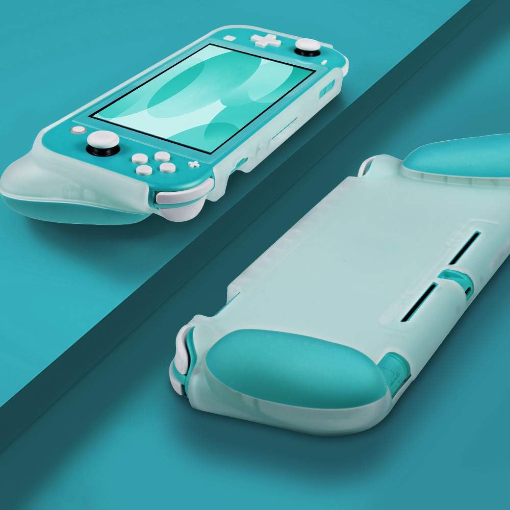 NA Protective Case for Switch Lite, Grip Case Cover for Switch Lite, Grip Cover in Silicone with Anti-Scratch and Shock-Absorption Soft TPU (Grip Case, Turquoise)
