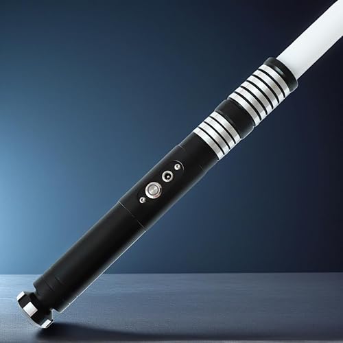 KBASE Sable de luz de cambio de color infinito con 10 fuentes de sonido, sables de luz de duelo de Metal Hilt Force FX para niños y adultos (Warrior)