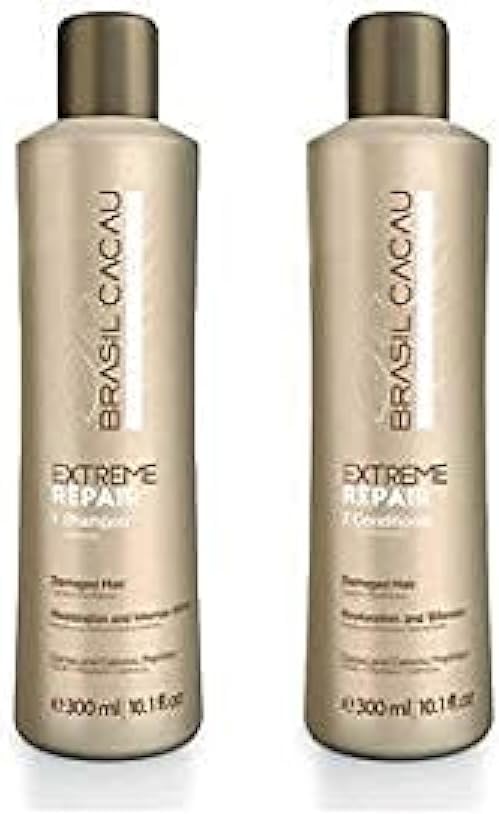 Brasil Cacau Extreme Repair Shampoo & Conditioner For Damaged hair ( 300ml+300ml)