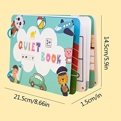 Livro de Adesivos Reutilizáveis ​​ - Livros tranquilos instrutivos para crianças de 1 a 3 anos,Adesi