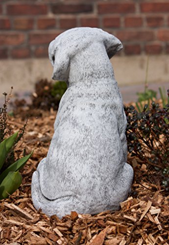 stoneandstyle Steinfigur großer Labrador Hund, Höhe ca. 36 cm, Gewicht 14,3 kg, Frost- und wetterfest bis -30°C, massiver Steinguss