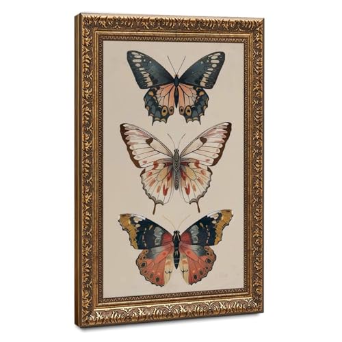 Impressions d'art vintage papillon pour créer un cocon bohème dans la chambre