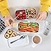 Max K Bento Box with Stainless Steel Cutlery and Carrying Handles, Lunchbox for Adults, Kids and Children, Hot or Cold Food Storage, 3 Trays, Cool Grey