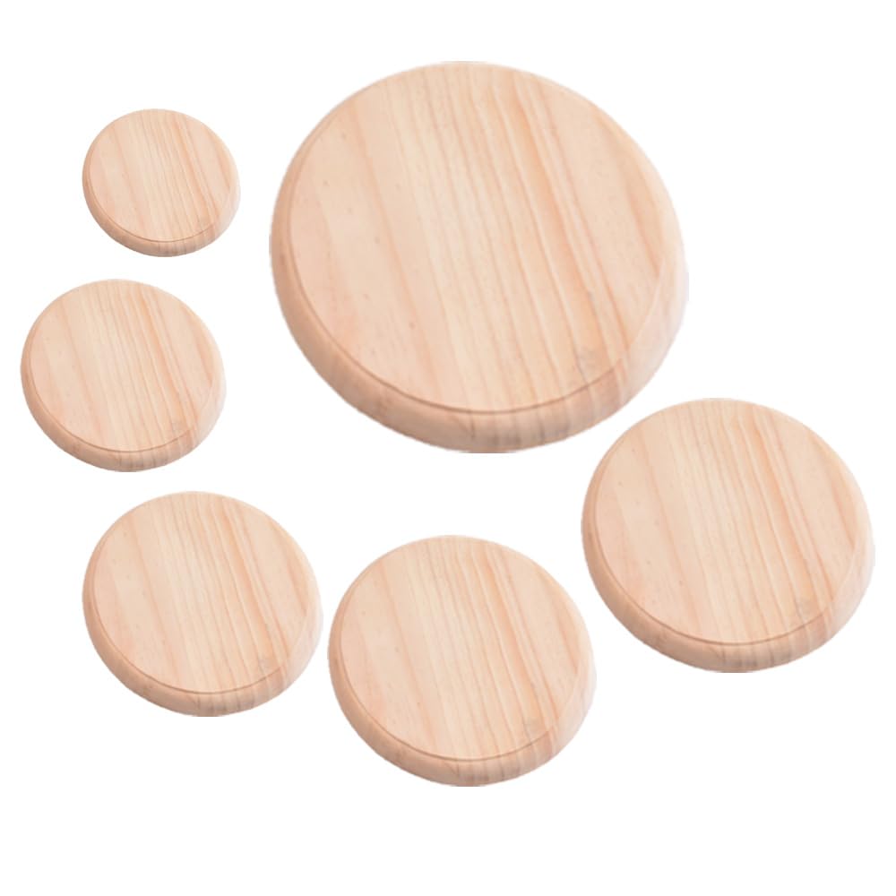 Okrągłe wióry drewniane, 60 sztuk, naturalne krążki drewniane, Ø 8 cm, grubość ok. 20 mm, plastry drzewa, sosna, kawałki drewna, puste proste gładkie krawędzie, cienka płyta drewniana do