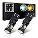 SiriusLED Super Bright White and Amber Switchback 3030 Chipset SMD LED Bulbs with Projector for Car Turn Signal Lights DRL 3157 3157A 3155 3457 4157