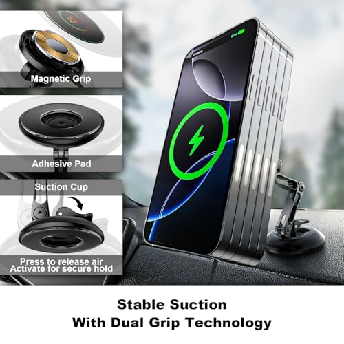 Accesorios para teléfono de coche como este cargador magnético inalámbrico rápido de 25W 3