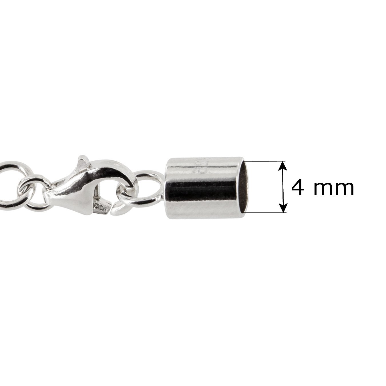 AURORIS - Karabinerverschluss aus 925 Sterling Silber - Loch: 4mm / 5 Stück