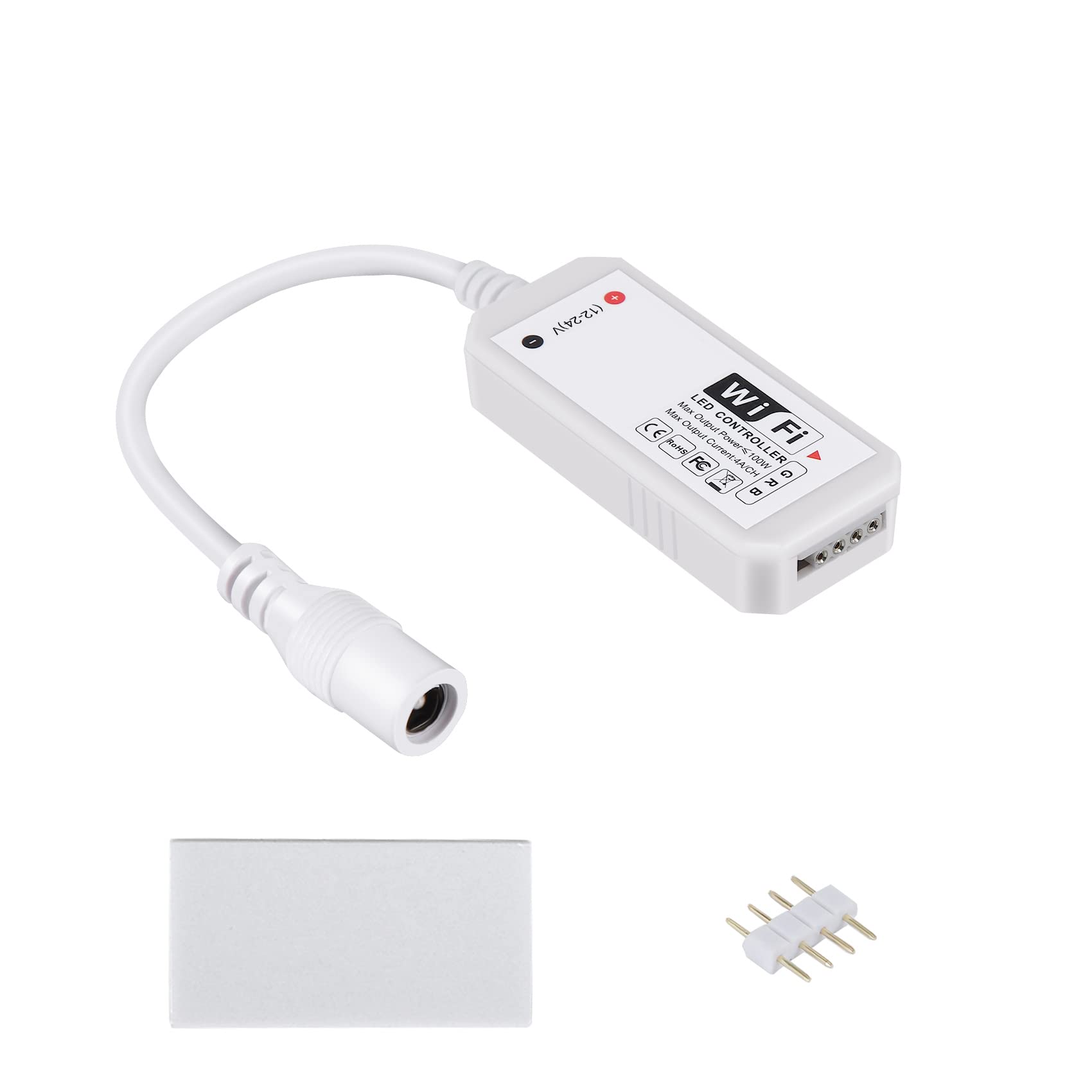 NIZEAMI RGB Led Light Strip Voice Control Work with & Home, WiFi Wireless Smart Controller with Free App Via iOS Or Android