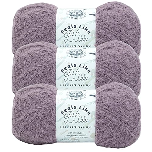 Image of Lion Brand Yarn Feels Like Bliss, Bulky Yarn for Knitting, Dusk, 3 Pack