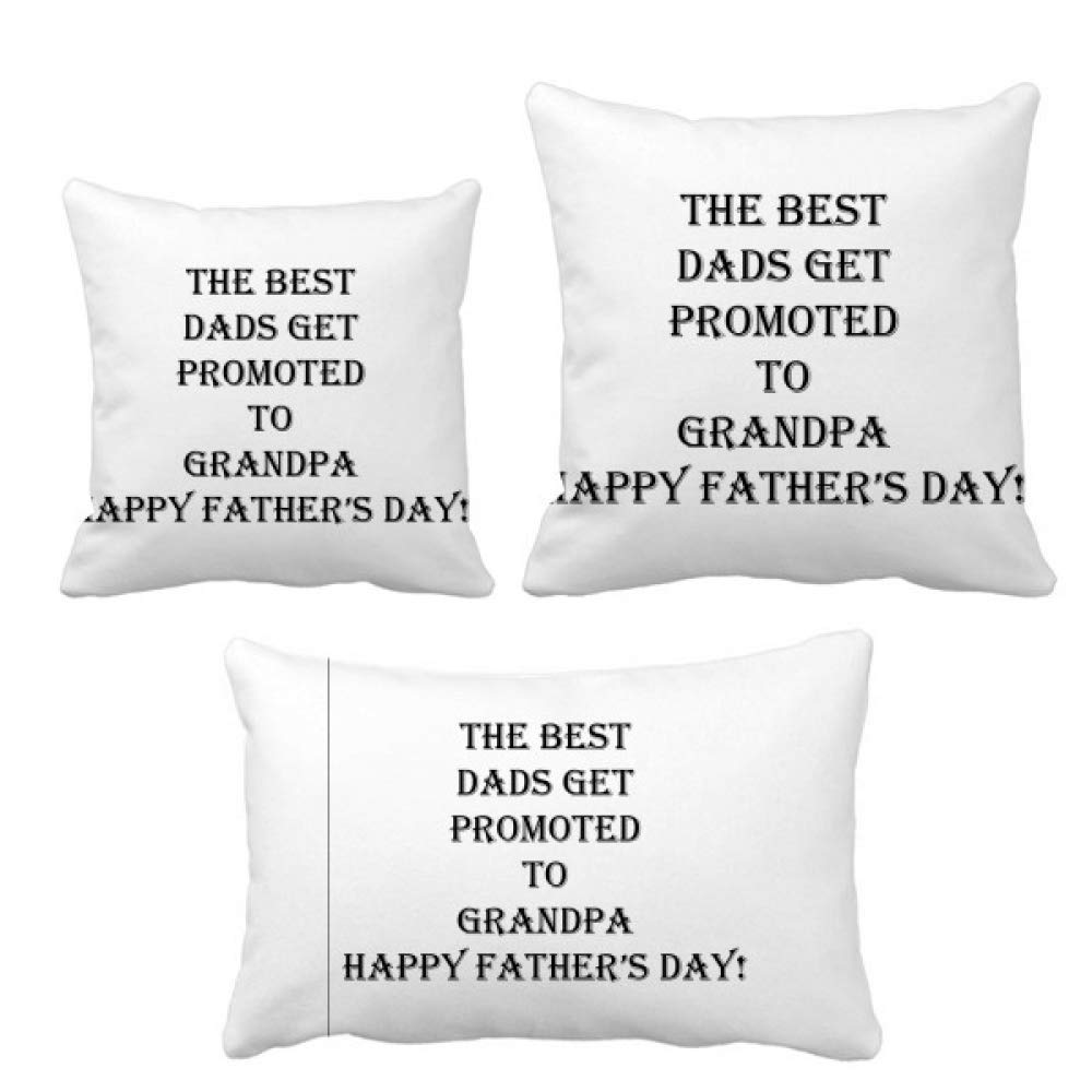 DIYthinker Dad Promoted to Grandpa Festa del Papà Set Cuscino Cuscino Cuscino Decorazioni Casa Divano Regalo