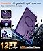CANSHN Designed for Samsung Galaxy S24 Ultra Case [Full Camera Protection] [Compatible with MagSafe] Translucent Matte Shockproof Protective Phone Cover 6.8 Inch - Deep Purple