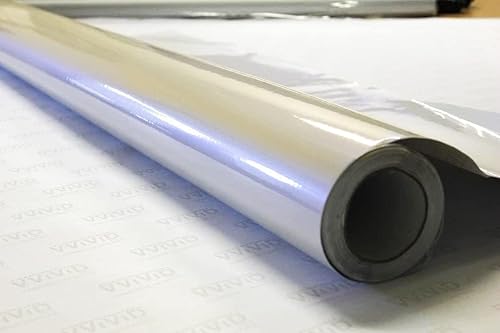 VViViD Space Pearl White Gloss - Película de vinilo envolvente brillante blanca de 12 pulgadas x 5 pies para bricolaje, sin desorden, fácil de