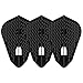 LSTYLE Dart Flights: L9d PRO Fantail - Dimple Texture - for Soft Tip and Steel Tip Darts - 2 Pack Black