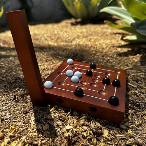 Juego de Mesa Nine Men's Morris de Madera Sólida 5 pulg miniatura 3