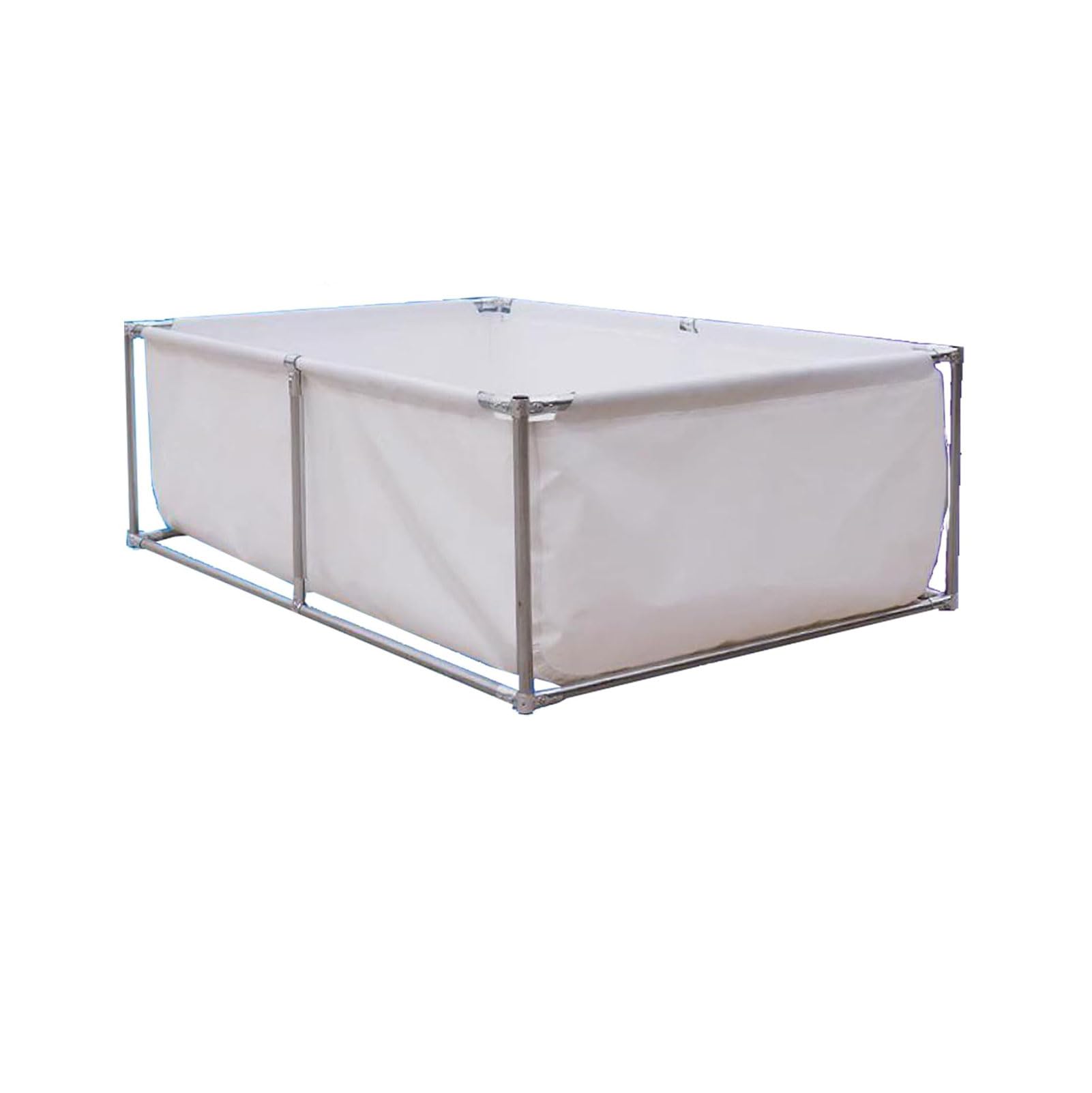 Large Framed Rectangular Swimming Pool, Above Ground Steel Frame Outdoor Garden Pool for Families & Kids, Easy Assembly, Durable Metal Frame, Includes Repair Patch