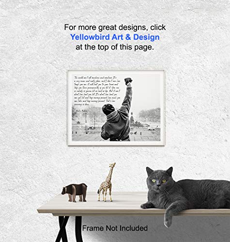 Rocky Balboa Quote - Unframed Wall Art Print - Perfect for Office and Home Decor - Makes a Great Affordable Gift - Inspirational and Motivational - Ready to Frame Photo (8X10)