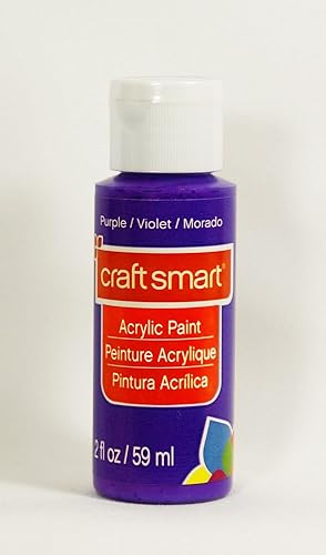 Craft Smart - Pintura acrílica de 2 onzas líquidas, 1 botella, 50 colores (morado) disponible en Yaxa Peru