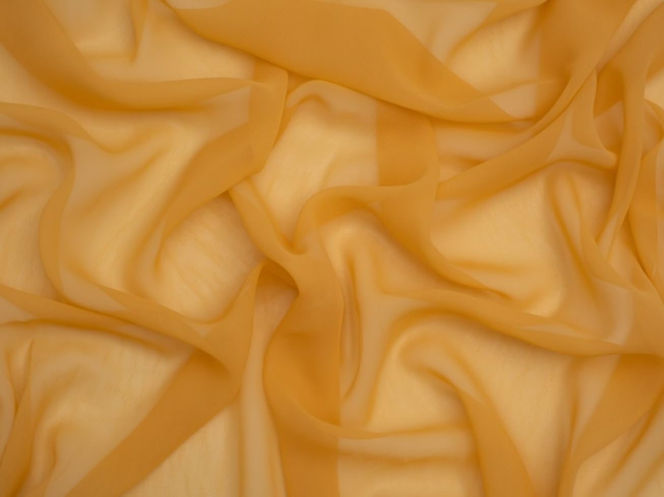 Minerva Gold Core Range Sheer Chiffon Fabric - Lightweight & Suitable For Dressmaking - Approx Width: 110Cm / 44" - Sold Per Metre