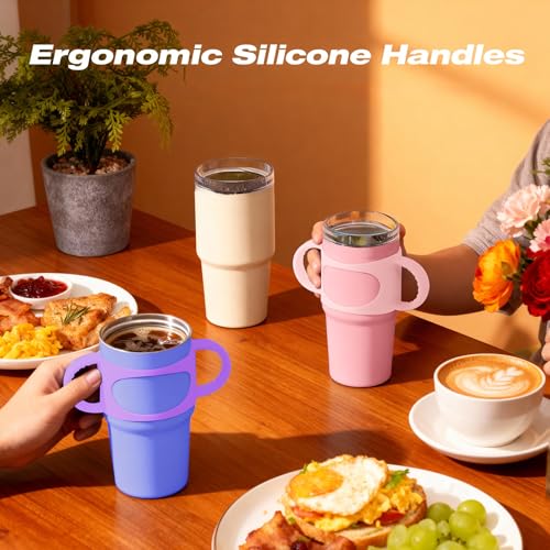 NiHome 2PCS Silicone Cup Grip for Owala Zak Stanley 12-15oz, Dual Handles - image 5
