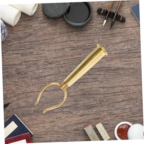 Image of Levemolo Telescopic Copper Fork Picture Hanging Hardware Easy Installation Utility Hooks for Gallery Exhibition Stable Artwork Display Accessories Versatile Closet Rod Attachment