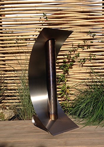 feuersegel Edle Design Feuerstelle Gartenkamin für Garten und Terrasse- Moderner Terrassenofen aus hochwertigem Edelstahl, 42 x 34 x 96 cm-4