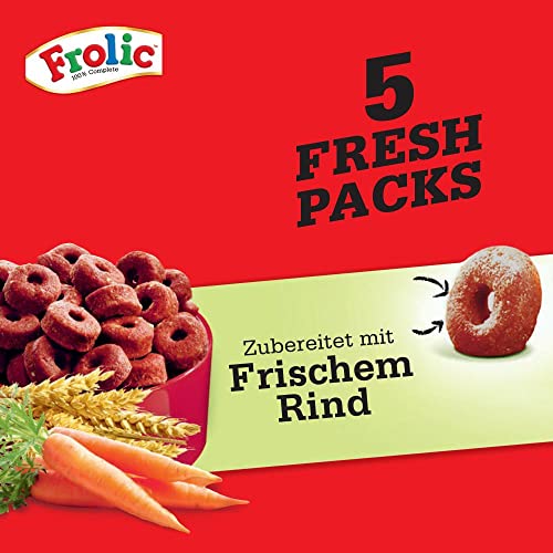 Frolic Hundefutter Trockenfutter mit Rind, Karotten und Getreide, 5 Beutel (5 x 1,5kg)
