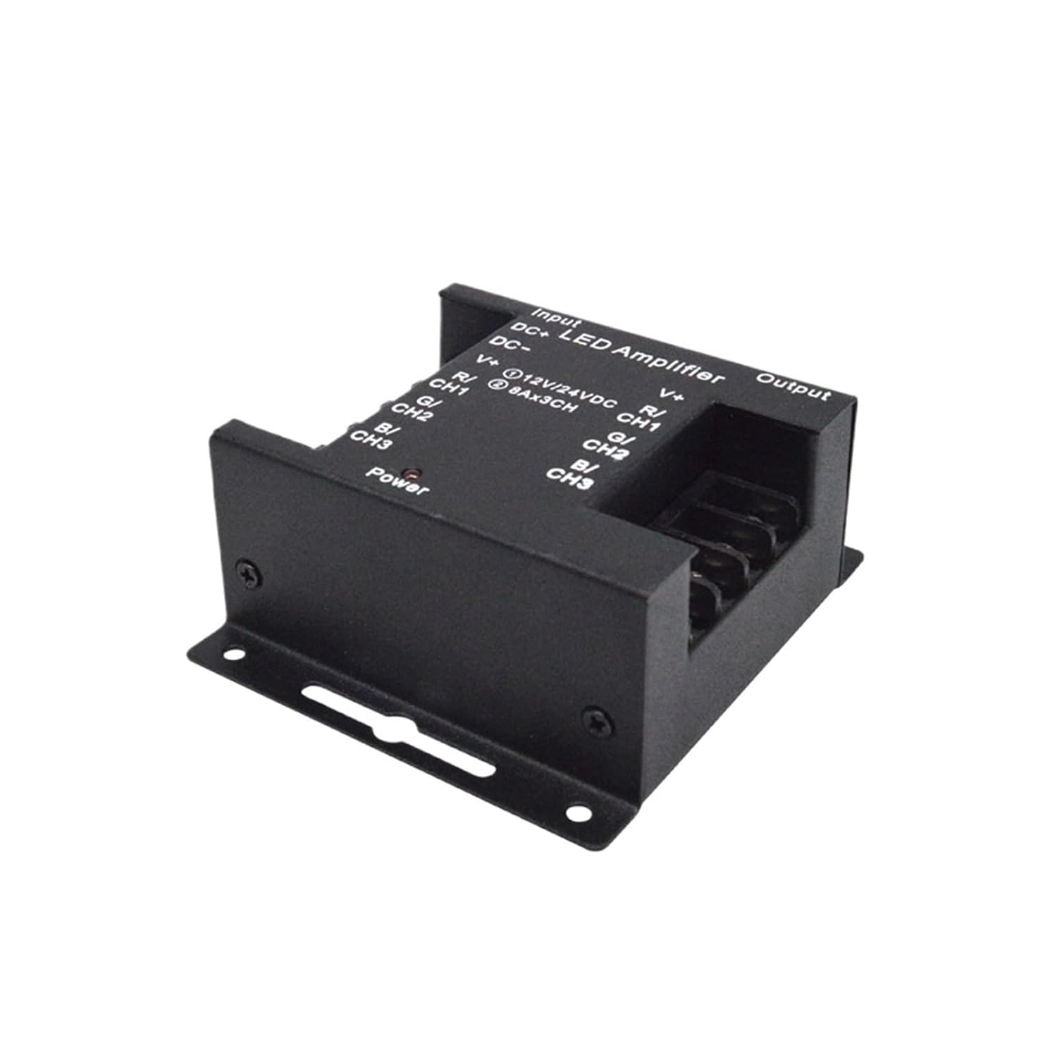 アイアンシェル LED RGB アンプ DC12-24V 8Ax3CH 出力 RGB カラフルライトストリップ パワーリピーター コ