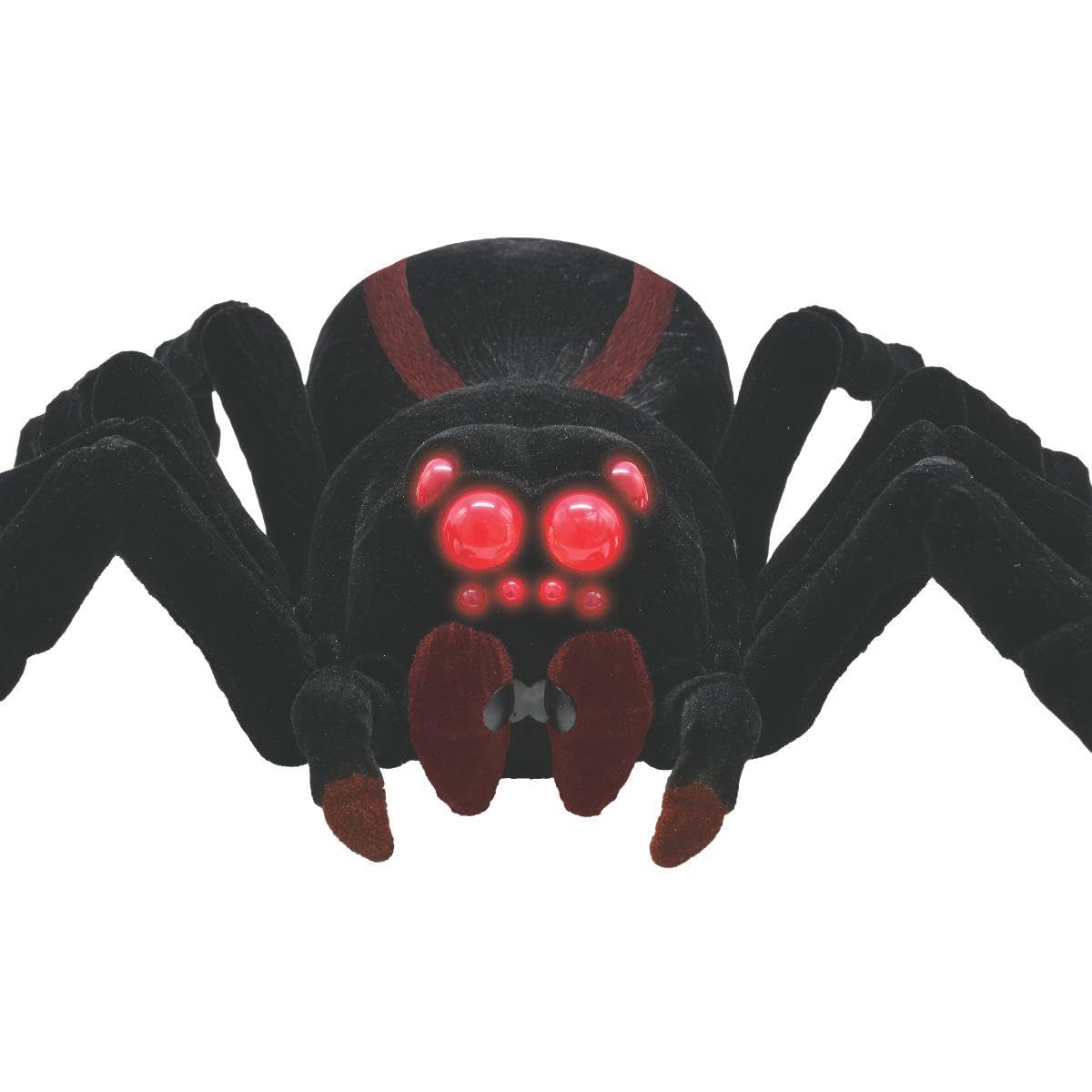 Lexibook, Ferngesteuerte realistische Tarantel/Spinne, 8 haarige Beine, 2 Mandibeln, Lichteffekte in den Augen, inkl. Fernbedienung, SPIDER01LXB, Black