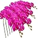 FagusHome 9 Heads Artificial Phalaenopsis Flowers 4 Pcs Artificial Orchid Flowers 42 inch Stem Plants for Home DÃ©cor (Purple)