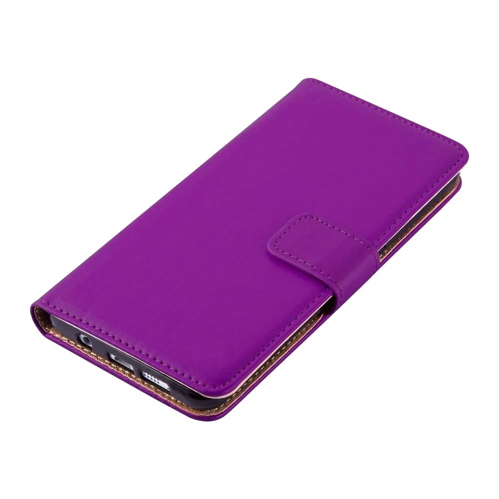 NWNK13 Samsung Galaxy S6 (SM-G920) Phone Case Premium Leather Flip Case Book Wallet Case Card Holder Media Stand Shock Proof Case Protective Phone Cover Compatible for Samsung S6 Purple
