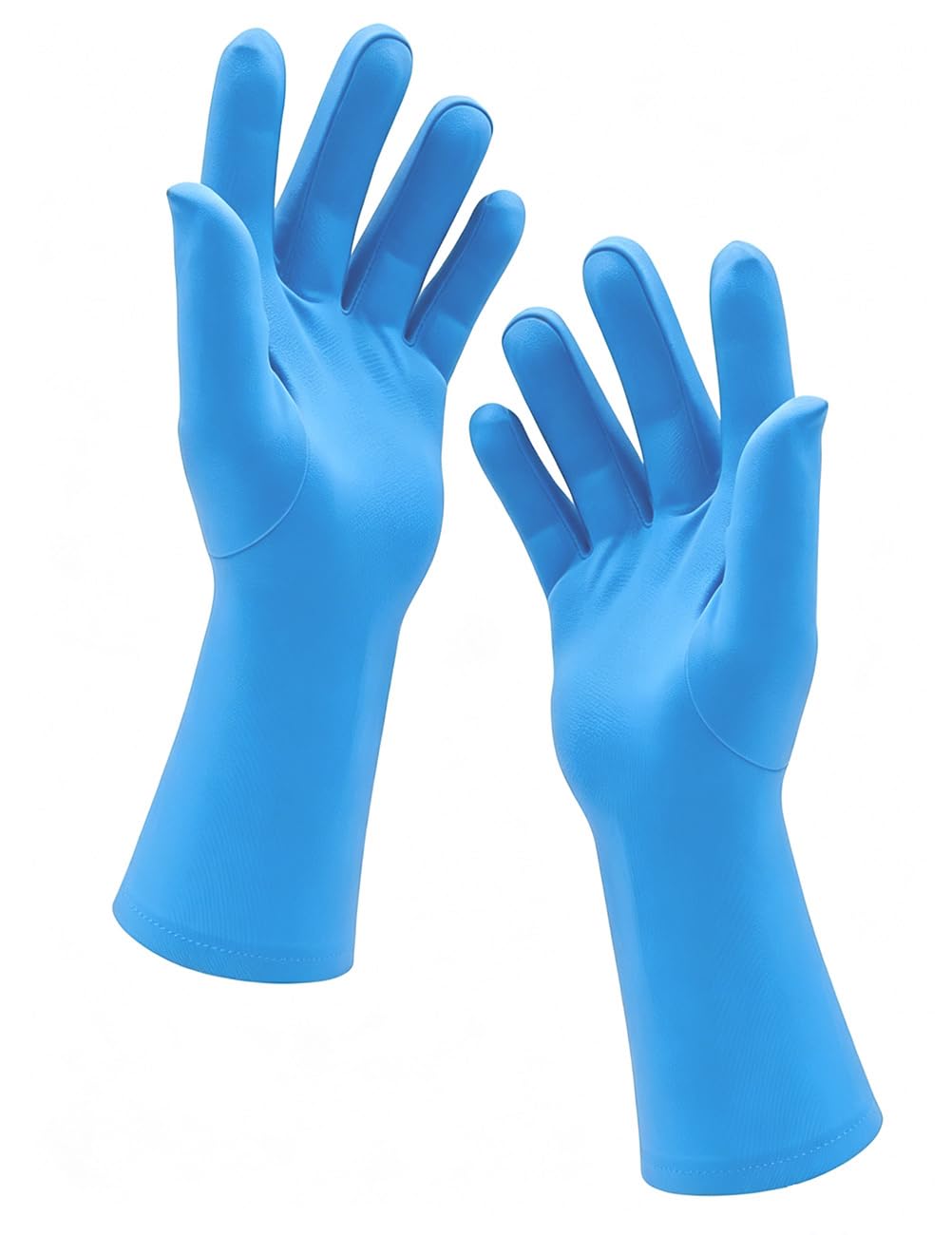 Chendvol Men's and Women's Wrist Length Stretchy Spandex Gloves Costume Banquet Wedding Party Short Gloves, Sky Blue, Standard
