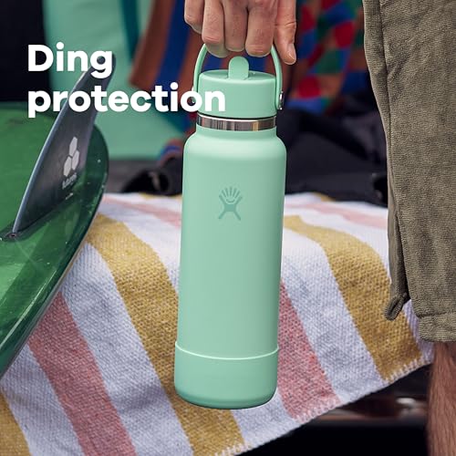 Image of Hydro Flask Bottle Boot - Bottom Protector Sleeve - Silicone Water Bottle Accessory Small Mermaid Green