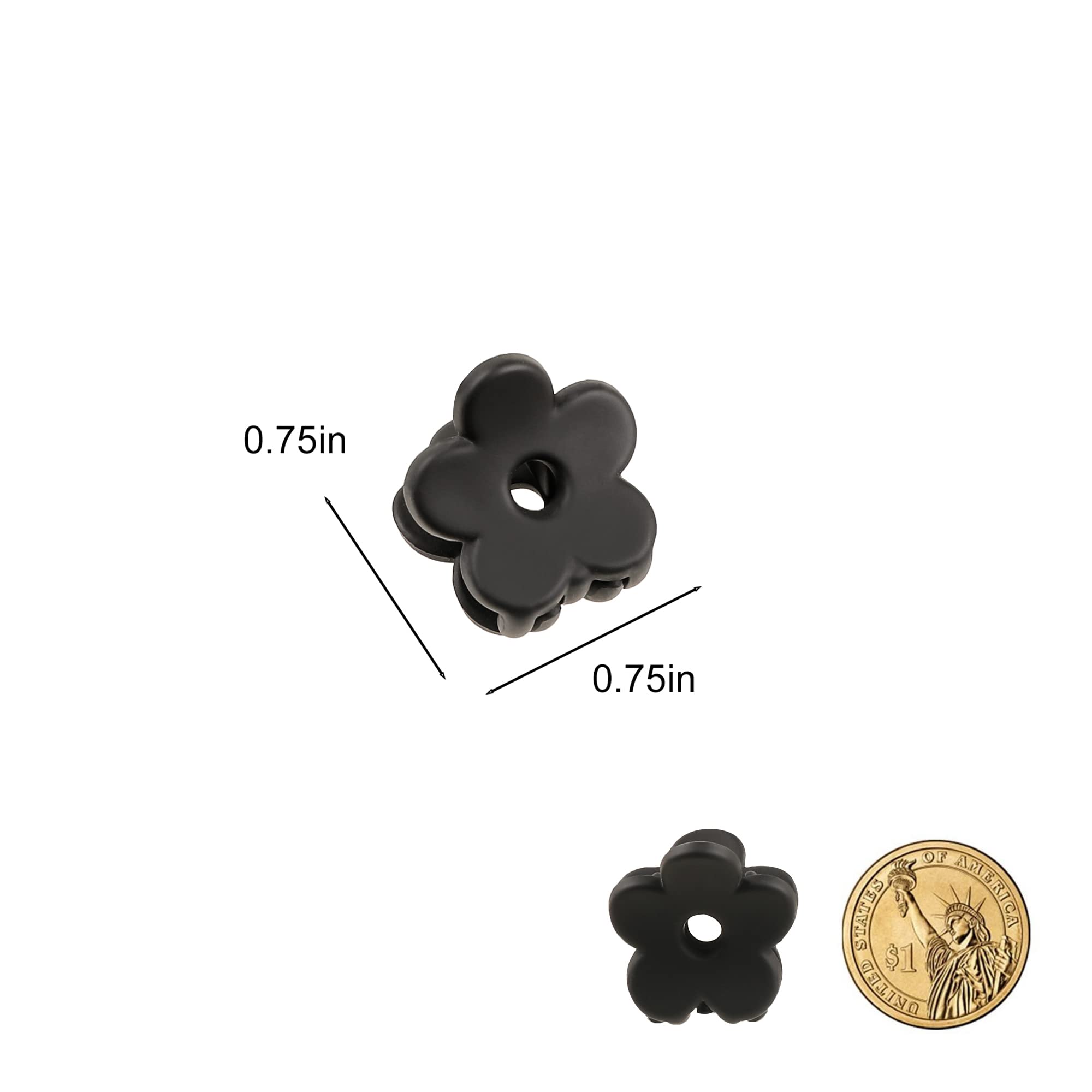 Amazon.com : Mini Black Flower Hair Clips - Tiny Claw Clips with
