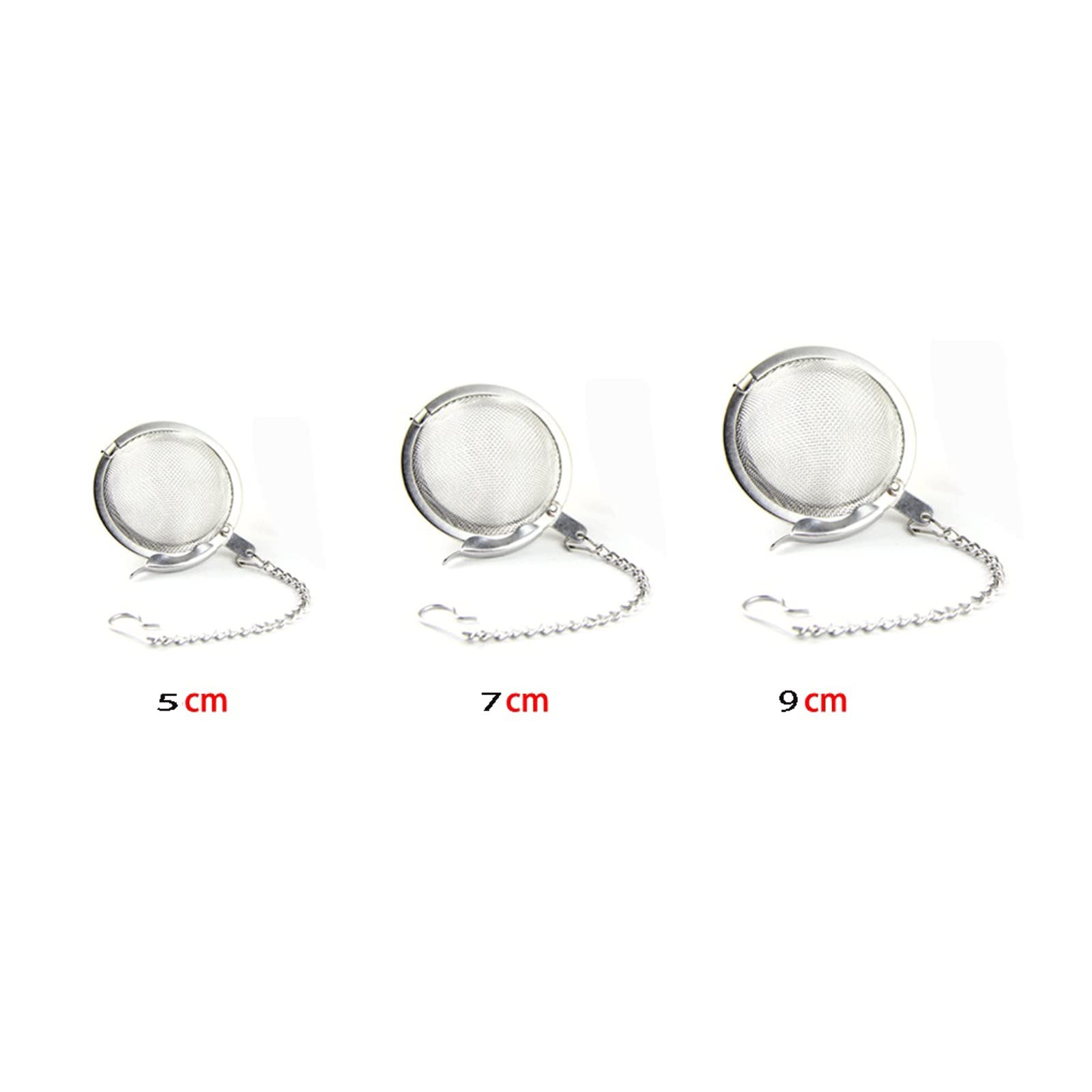 Colador de té de acero inoxidable, bandeja de tetera, colador de té de especias, accesorios de cocina, juego de té (7 cm)