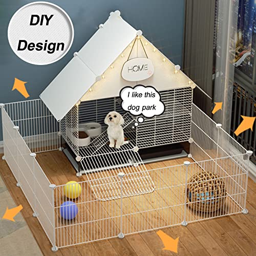 Cage pour chat durable avec enclos modulable en fil métallique - 7