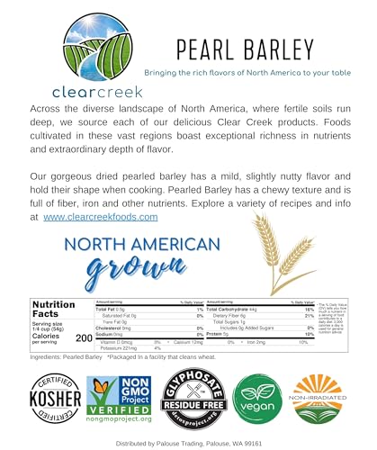 CLEAR CREEK Certified Glyphosate Residue Free Pearl Barley | 4 LBS Drawstring Bag | Non-GMO | Kosher | Vegan | Non-Irradiated - Image 6