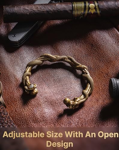 Pulsera Brazalete de Serpiente Abierto para Hombre y Mujer miniatura 4