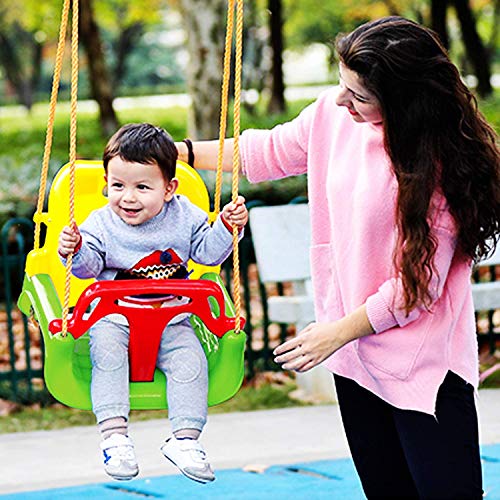 RedSwing 3-in-1 Baby Swing Seat, Toddler Swing, Anti-Flip Snug & Secure Detachable Infants to Teens Kids Swing Seat for Outside Playground, Green